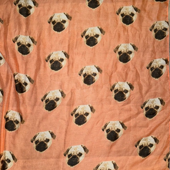 Pug Scarf 34" x 69" - Picture 4 of 7